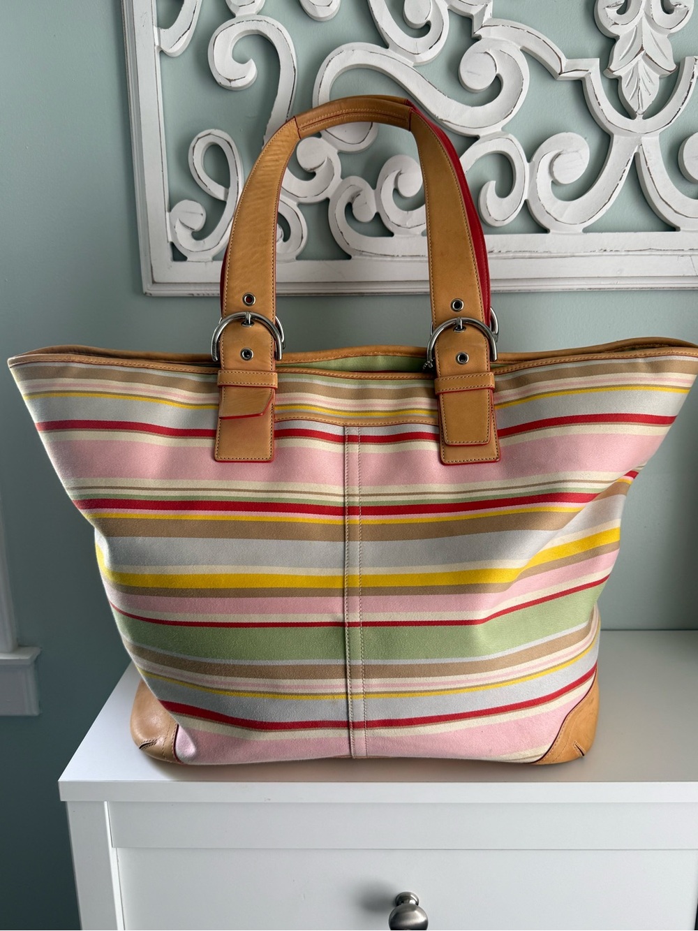 Vintage Coach Daisy Diaper/weekend Bag large